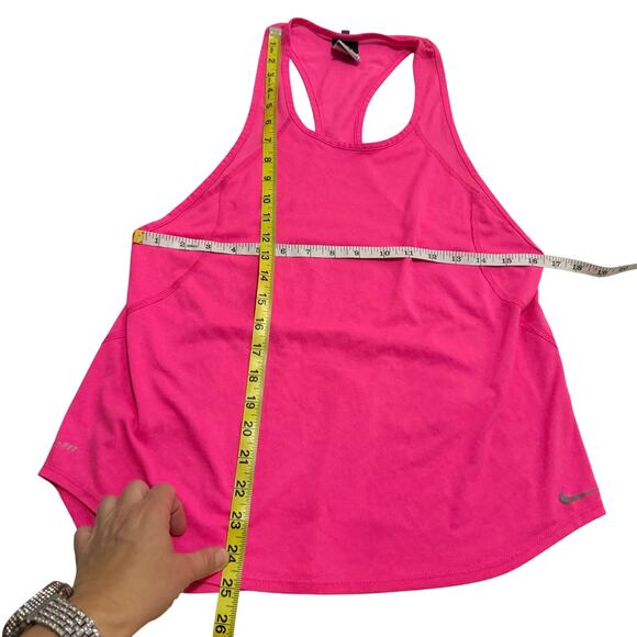 Nike Dri fit bright pink top tank lightweight breatheable fitness small stain - Picture 4 of 8